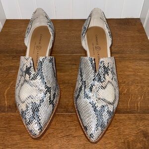 Chinese Laundry Matcha Oxford Snakeskin Bootie Flat Size 7.5